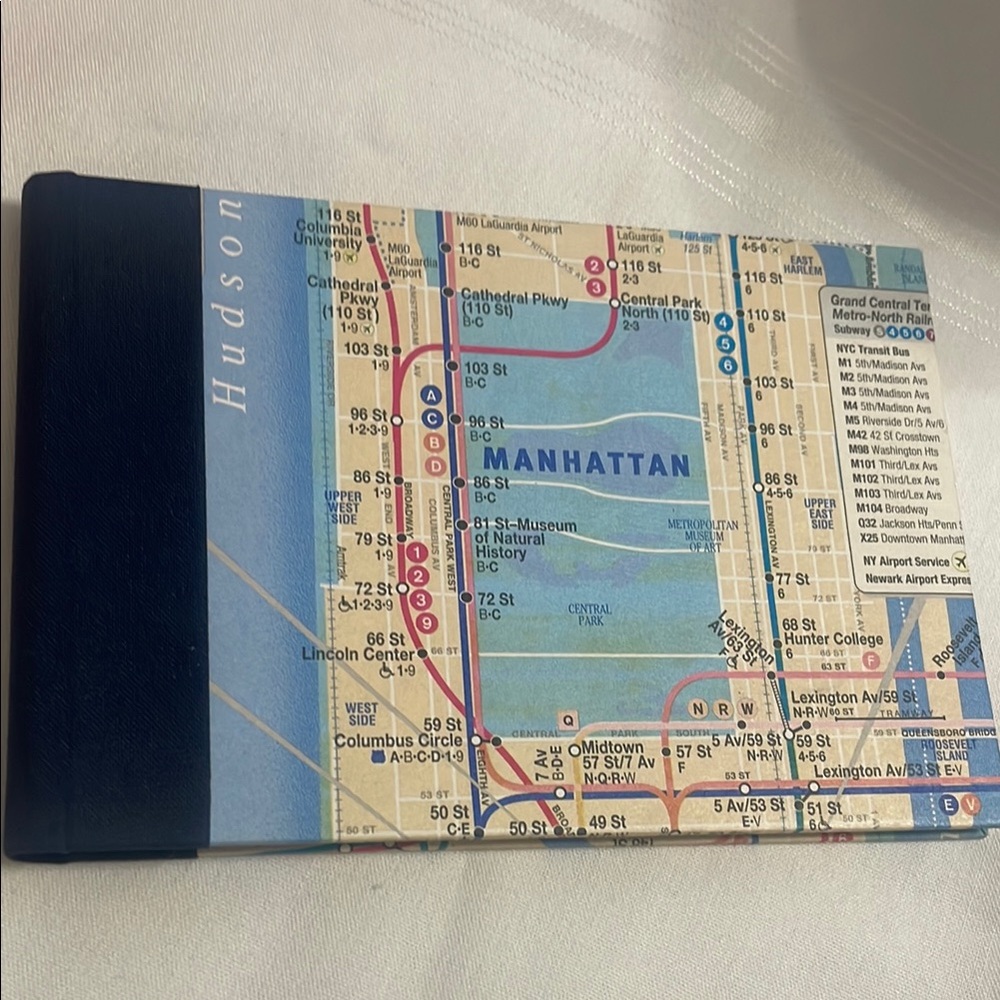 Manhattan Map Photo Album with Blue Spine